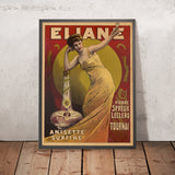 Eliane Anisette Surfine Vintage Anisette Poster by Léon Belloguet, 1901