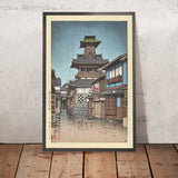 Torre Campanaria a Okayama di Hasui Kawase 1935 