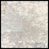 Mappa Antica Personalizzata di Glasgow 