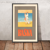 Poster di viaggio di Baška, Croazia di Otakar Štáfl 