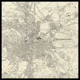 Mappa antica personalizzata di Wolverhampton 