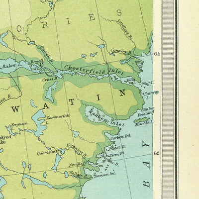 Old Map of Western Canada by Bartholomew, 1922: Vancouver, Calgary, Winnipeg, Yukon-Mackenzie, Rocky Mountains