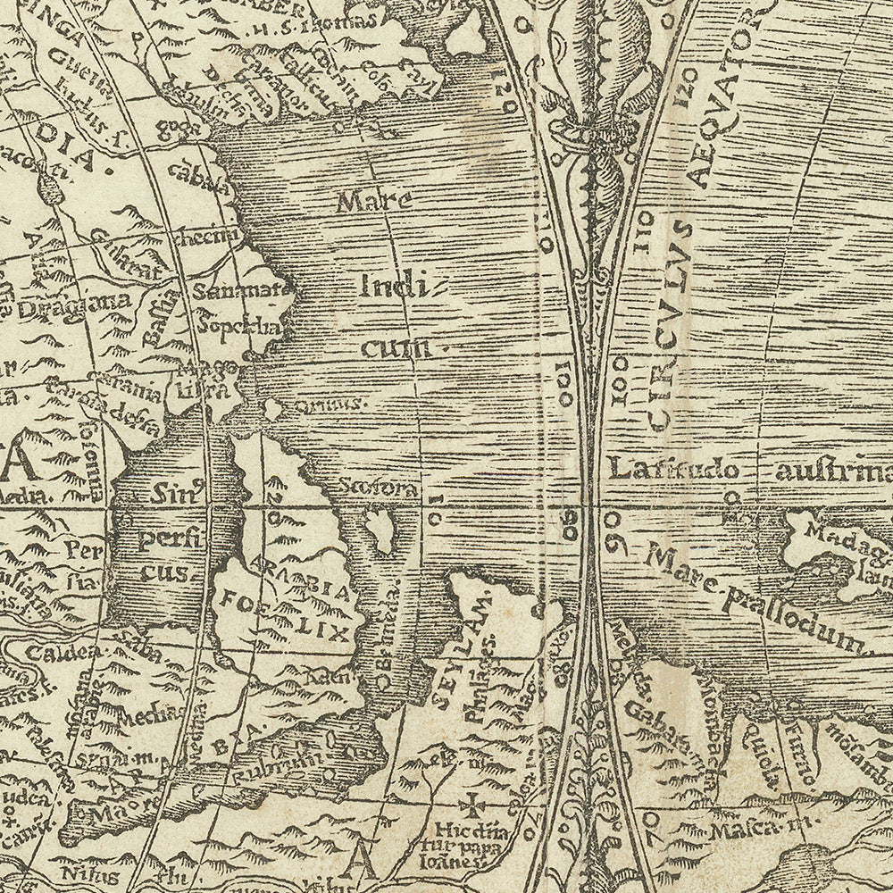Old Double Cordiform Magellanic World Map by Oronce Fine, 1531: Magellan’s Sea, Terra Australis