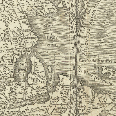 Old Double Cordiform Magellanic World Map by Oronce Fine, 1531: Magellan’s Sea, Terra Australis