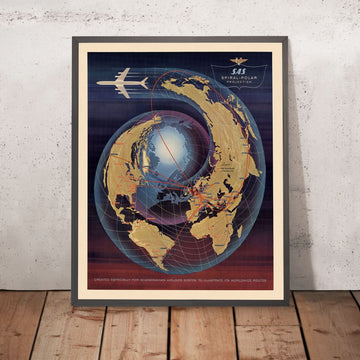 Mappa del mondo in proiezione polare dell&