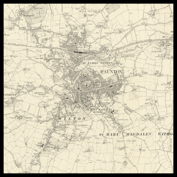 An old Ordnance Survey map of Taunton