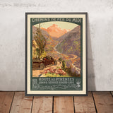 Affiche de voyage du Sud-Ouest de la France : Chemin de fer du Midi par Louis Tauzin, 1910 