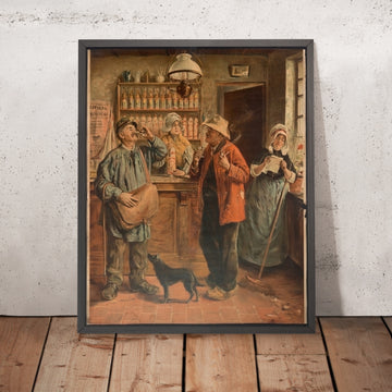 A framed image of Vieux Système ‘t Wit Stoopke Vintage Advertising Poster by Ernest Godfrinon, 1907