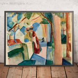 At the Cemetery in Thun by August Macke, 1914