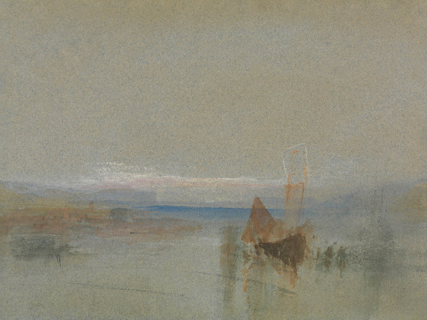 Fischboote, die 1800 von Turner vor Le Havre stillgelegt wurden 