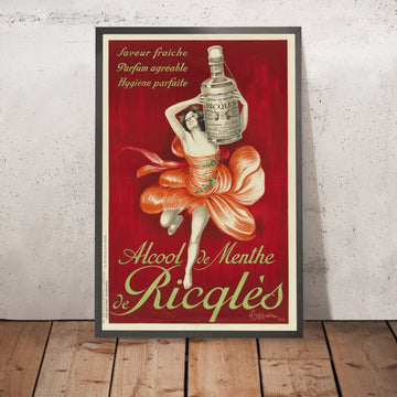 A framed image of Ricqlès Vintage Mint Liqueur Poster by Leonetto Cappiello, 1924