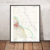Old Map of Nebraska City, Nebraska by USGS, 1966 – Missouri River, Benton & Loblow Lakes