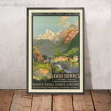 Eaux-Bonnes, Pyrenäen Reiseposter von Julien Lacaze, 1910 