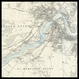 Personalised Old Map of Rochester