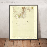Old Map of Newport, Rhode Island by USGS, 1944 – Jamestown, Narragansett Bay & Fort Adams