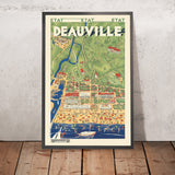 Póster de viaje de Deauville: Chemins de fer de l’État de Imp. Devambez, 1931 