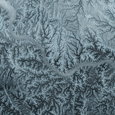Missouri Topographic 3D Relief Map