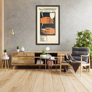 A framed image of Maison Winnepenninckx Vintage Drinks Advertising Poster by Albert Daenens, 1883