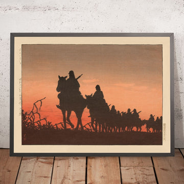 Il Sole Rosso al Tramonto di Hasui Kawase, 1937 