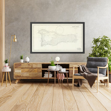 Old Nautical Map of Grand Cayman, 1956: North Sound, George Town, West Bay, Shoals, Buoys