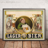 Vintage Lager Beer Poster, 1879