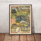 Reiseposter Loiretal: Excursions en Touraine et aux Châteaux de la Loire von Gustave Fraipont, 1892 