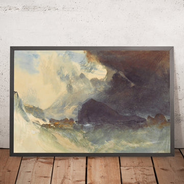 Un’immagine incorniciata di The Mewstone, Devon (The Mewstone Devonshire Coast) di Turner, 1823