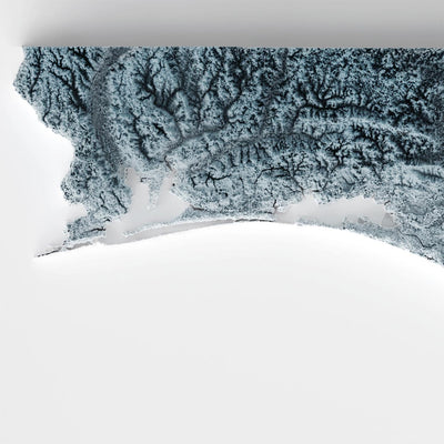 Florida topografische 3D-Reliefkarte 