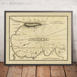 Old Gibraltar and Algeciras Nautical Chart by Heather, 1802: Bays, Forts, Shipwrecks