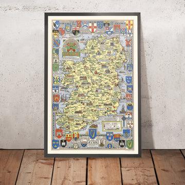 Vecchia mappa pittorica dell&