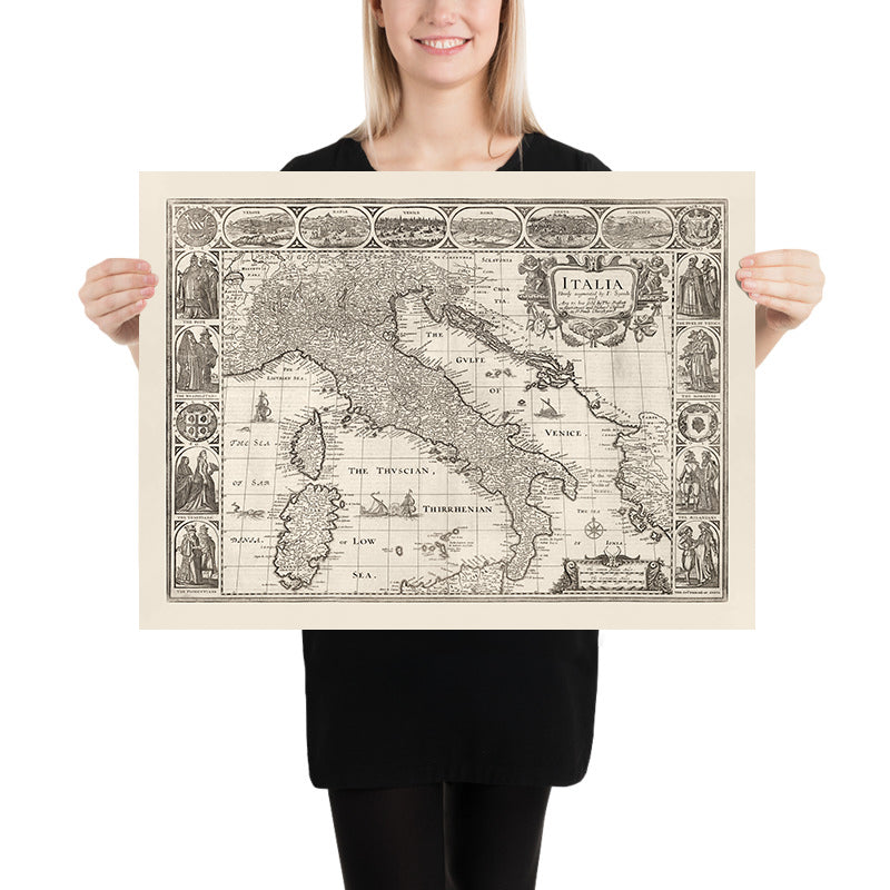Mappa Monocromatica Antica d&