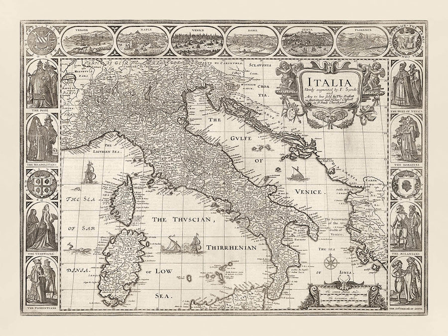 Mappa Monocromatica Antica d&