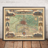 Ancienne carte d'Anvers par Visscher, 1690 : Anvers, Bergen op Zoom, Hoogerheide, Stabroek, Terre noyée de Saeftinghe