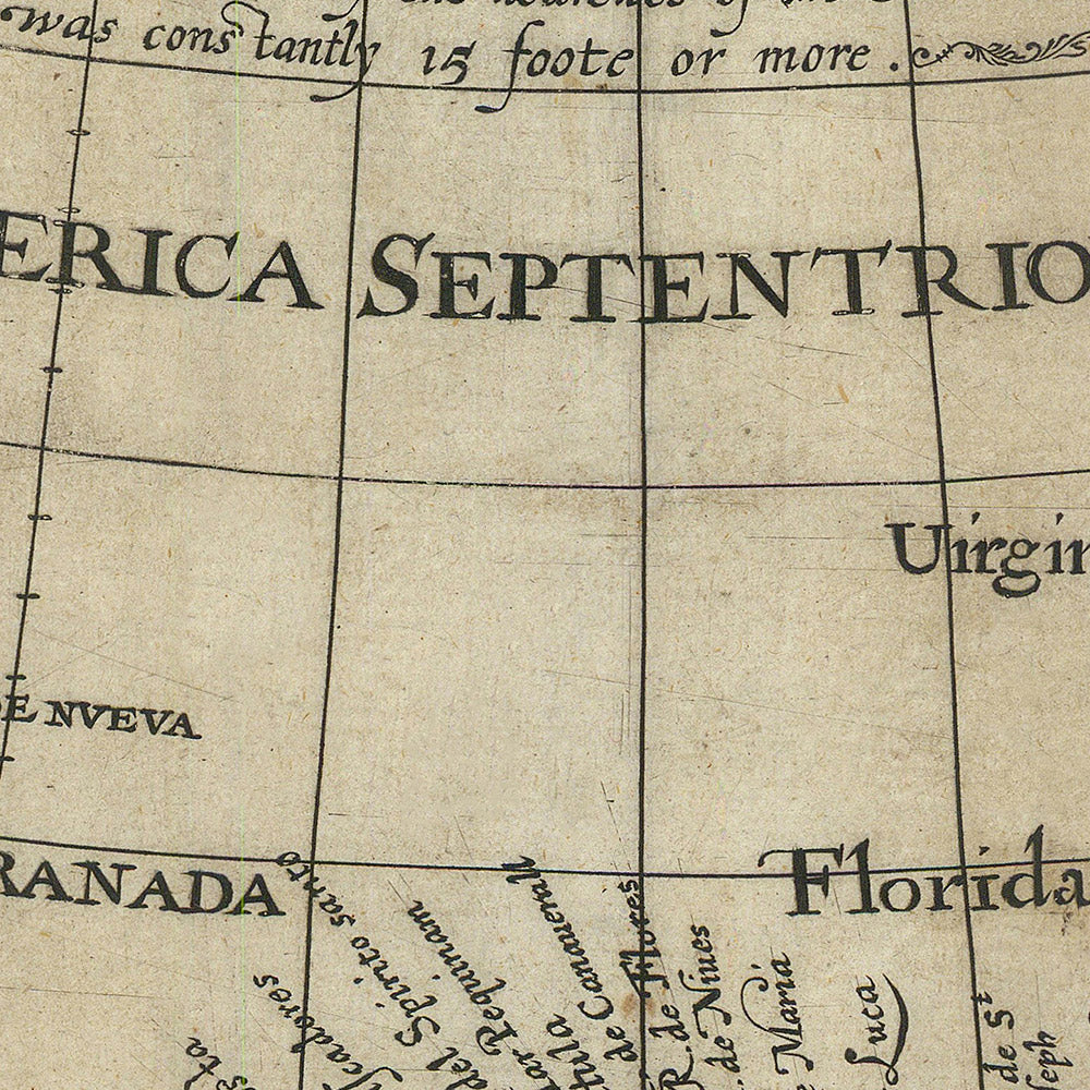 Ancienne carte de l'Amérique du Nord par Briggs, 1625 : Cap Cod, Baie d'Hudson, Jamestown, Île de Californie, Plymouth