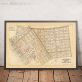 Mapa antiguo del Lower East Side, Manhattan por Bromley, 1879: James, Market, Pike, Rutgers Slip, Chatham Square