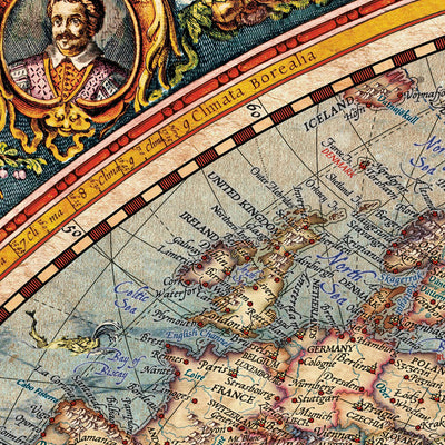 Orbis Terrarum Modern Ancient World Atlas by Ray&Co, 2025: Hemispherical Map, Roman Gods, Ancient Wonders
