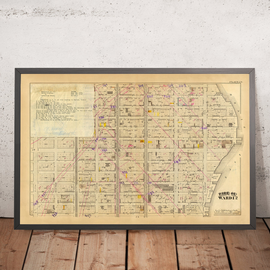 Alte Karte von East Harlem, New York City von Bromley, 1879: St. Paul&