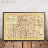 Mappa antica di East Harlem, New York City di Bromley, 1879: Chiesa Cattolica di San Paolo, Harlem Gas Works. 