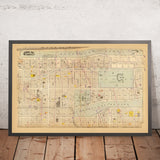Alte Karte von Harlem, NYC von Bromley, 1879: Morningside Heights, Riverside Park, Leake & Watts Waisenhaus, Bloomingdale Irrenanstalt 
