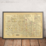 Mappa antica di Harlem, NYC di Bromley, 1879: Mount Morris Park, fiume Harlem, 1ª-7ª Avenue 