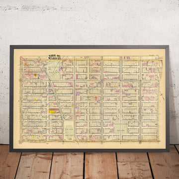 Alte Karte des Ward 18 von New York City von Bromley, 1879: Madison Square, Gramercy Park, Stuyvesant Square, Union Square, Tammany Hall 