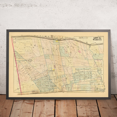 Old Map of the Bronx, NYC by Bromley, 1879: South Fordham, Mount Hope, Upper Morrisania, Fordham, Harlem River