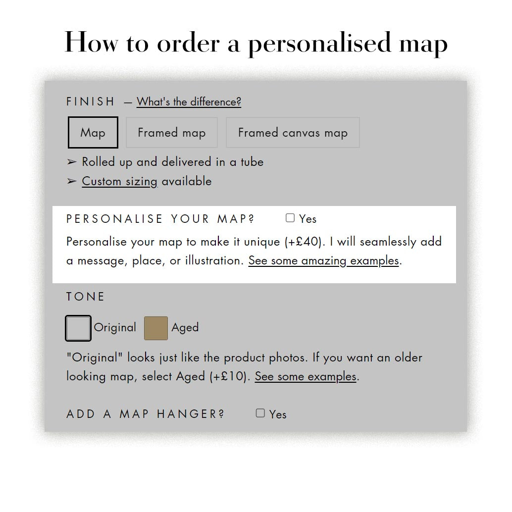 Personalisierung der Karte
