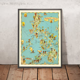 Ancienne carte des Philippines par Ruth Taylor White, 1935 : Manille, Luçon, Samar, Mindanao et l'archipel de Sulu