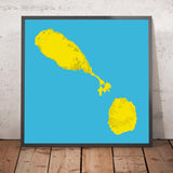 Mapa al Estilo Warhol Personalizado: Islas de Arte Pop Colorido 
