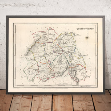Old Map of County Laois (Queen&