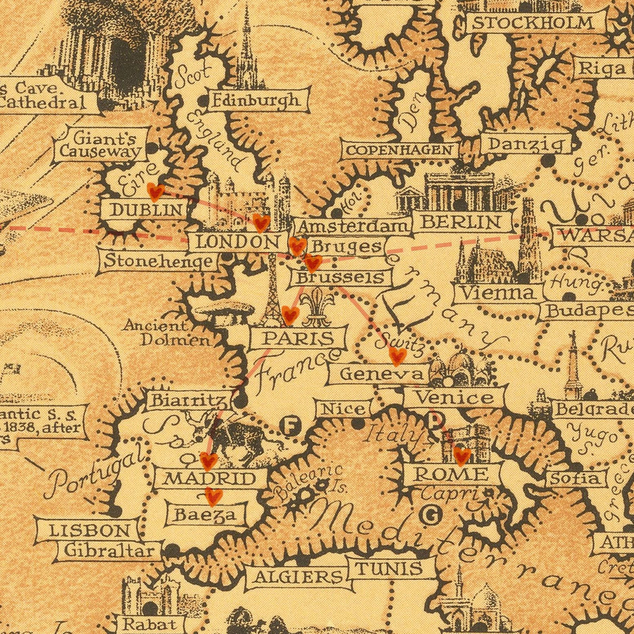 Personalisierte Routenkarte: Individuelle Roadtrip- oder Wanderkarte 