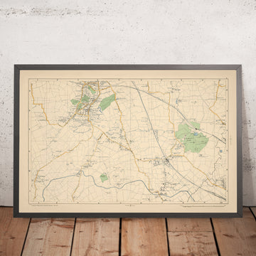 Mappa antica del Northwest London, 1900: Harrow, Wembley, Greenford, Alperton, Sudbury 