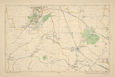 Alte Karte von London, 1900: Harrow, Wembley, Greenford, Alperton, Sudbury