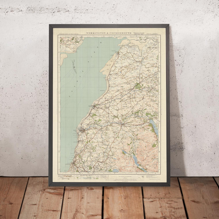 Old Ordnance Survey Map, Sheet 8 - Workington & Cockermouth, 1925: Dearham, Maryport, Whitehaven, Brayton Hall, Eaglesfield